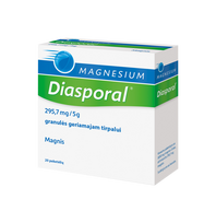 MAGNESIUM Diasporal 295,7 mg/5g granulės geriamajam tirpalui paketėlyje N20