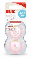 NUK BABY ROSE čiulptukas lateksinis 6-18 mėn.(10733269) N2