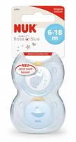 NUK BABY BLUE čiulptukas lateksinis 6-18 mėn.(10733270) N2