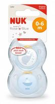 NUK BABY BLUE čiulptukas lateksinis 0-6 mėn.(10725178) N2