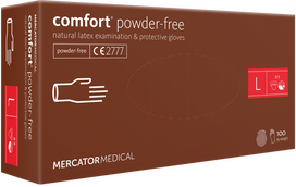 PIRŠTINĖS lateksinės nesterilios be pudros COMFORT  N100 (L)