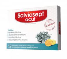 SALVIASEPT Acut be cukraus čiulpiamos pastilės N12
