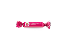 VITAMINAS C Aviečių skonio tabletės N10