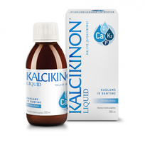 KALCIKINON liquid skystas Kalcis su vit.D3,K2 ir fosforu 150 ml