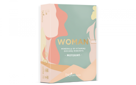 DOVANŲ rinkinys moterims WOMAN (vitamin. ir mineral.) milteliai pakeliuose N60