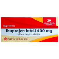 IBUPROFEN Inteli 400 mg plėvele dengtos tabletės N20