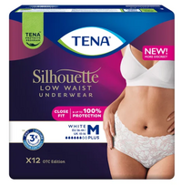 TENA Silhouette Pants+ White M 6 lašai elegantiškos moteriškos sauskelnės-kelnaitės N12
