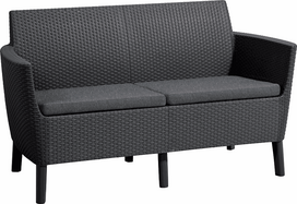 Keter Garden Salemo 2 Seater Sofa Grey