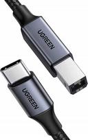 UGREEN US370 USB-C to USB-B printer cable, 1 m, Black