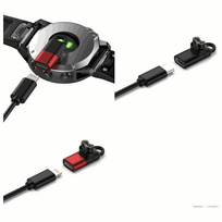 Beline USB-C adapter for Garmin watch, black/re