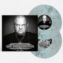 Atomic Fire UDO DIRKSCHNEIDER "My Way" (White/Black/Blue Marbled Vinyl, Signed Print)