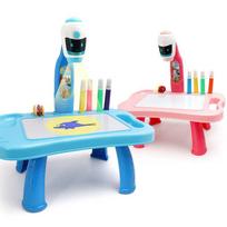 LEAN Toys Mini Projector Robot Table 2-in-1 Accessories, Blue