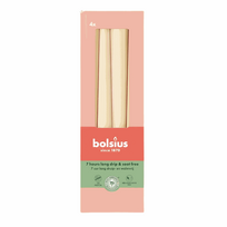 bolsius Table Candles 245/24mm Beige, 4-pack