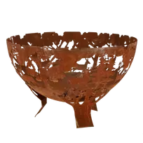 Dekoratyvinė laužavietė, rūdinto plieno, 58 x 58 x 36,6 cm