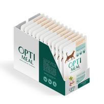 OPTIMEAL ™. Visavertis konservuotas pašaras suaugusioms katėms su trušiena baltame padaže, 85 g x 12 vnt.