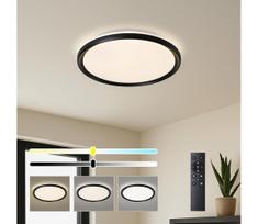 Brilagi – reguliuojamas LED lubų šviestuvas RIVO, 72 W, 230 V, 3000–6000 K, juodas, Ø 50 cm, su nuotoliniu pultu