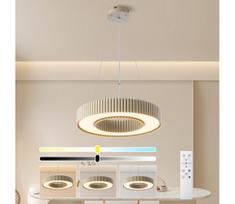 Brilagi – reguliuojama LED liustra LUMIX LED/48W/230V 3000–6000K smėlio spalvos skersmuo 50 cm + su nuotoliniu pulteliu