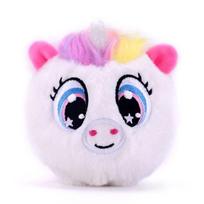 Pliušinis žaislas Bouncibles Unicorn Luma, balta sp./rožinė sp., 8 cm
