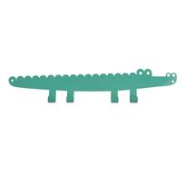 Iš metalo sieninė vaikiška drabužių kabykla žalios spalvos Crocodile – Rex London