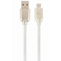 Gembird Premium Rubber, USB-A to MicroUSB, 2m CC-USB2R-AMMBM-2M-W