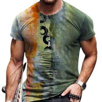 „Muscle Streetwear“ vyriški marškinėliai su Amerikos vėliava marginti marškinėliai su apvaliu kaklu Vasariniai dideli, dideli 3D spausdinimo marškinėliai 6XL black
