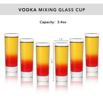 Vodka Glasses 2.4 Oz, Set of 6/12, Heavy Base Shot Glass Cups Small Drinking Glasses Tequila Shot Glasses for Vodka Whiskey