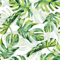 Tropical Green Leaf Peel and Stick Wallpaper Palm Leaves Self Adhesive Removable Wallpaper Waterproof Decorative Contact Paper 3mx45cm