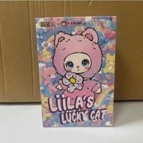 In Stock Liila Lucky Cat Blind Box Lila Lucky Cat Plush Toy Trendy Play Cute Silly Ornament Desk Mystery Box Baby Birthday Gift Random 1pcs geltona