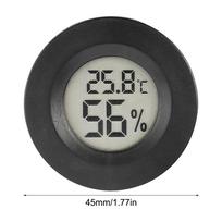 Mini Hygrometer Thermometer Digital LCD Monitor Celsius Meter Humidity Meter Indoor Room Round Humidor Hygrometer juoda