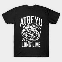 Men Black Print T-shirt The-Atreyu No-Cut Transfer Paper Print Cotton Tshirt M juoda