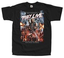 They Live V5 John Carpenter Siaubo Filmo Plakatas 1988 Unisex Marškinėliai S