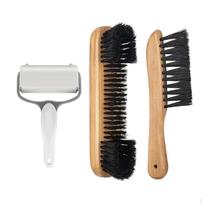Biliardo stalo šepetėlių rinkinys bėgeliams Snukerio valymo priedai Brown 3PCS