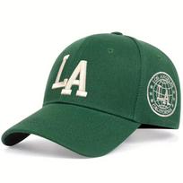 Unisex LA raidės siuvinėjimo snapback kepurės, pavasario ir rudens lauko reguliuojamos kasdienės kepurės, apsaugančios nuo saulės