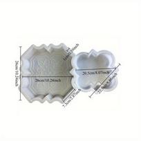 Concrete Stepping Stone Molds DIY, Reusable Plastic Paver Mold for Garden Path, Set of 2 Easy Release Cement Form, Yard Craft
