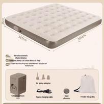 Outdoor Self-Inflating Flocked Camping Air Mattress 200x180x25cm