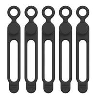 5 Pieces Cord Ties Silicone Cable Wire Ties Buckle Design Reusable Soft Cord Wraps for Kitchen Appliance Cord USB Charging Cable juoda