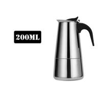 Nerūdijančio plieno kavos virimo aparatas Moka puodo geizeris kavos virimo aparatai kavos puodukas espreso aparatas alaus dariklis Latte kavos įrankiai perkoliatorius viryklė 200ML