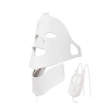 Professional 7 Colors LED Face Neck Beauty Mask - 3D Flexible Silicone Light Therapy Skincare Device balta