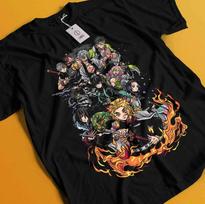 Demon Slayer marškinėliai Tanjiro marškinėliai Zenitsu marškinėliai Muzan Doma marškinėliai Inosuke Nezuko S