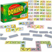 Spalvingas dinozaurų domino žaidimas