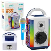 Muzikinė kolonėlė „Sound Box“ su mikrofonu ir LED šviesomis