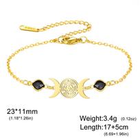 Hecate Bracelet Triple Moon Goddess Protection Bracelets For Women Hekate Mythology Pagan Amulet Moonstone Jewelry Gifts