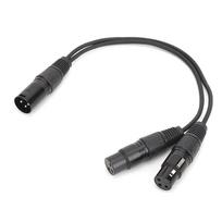 1 vyriškas XLR įėjimas į 2 moteriškus XLR išėjimus Kabelis Y tipo adapteris Konversijos kabelio priedai