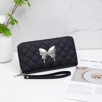 Lingge Multi-card Wallet Sweet and Cute Wholesale Ladies Niche Hand Bag Metal Butterfly Small Bag juoda