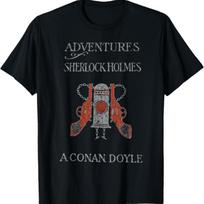 1892 1st Edition Cover Adventures of Sherlock Holmes T-Shirt T-Shirt S juoda