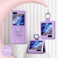 Ring Frosting Phone Case for Samsung Galaxy Z Flip 6 5 Flip6 Flip5 ZFlip5 5G Shockproof Fall Prevention Protective Cover Galaxy Z Flip5