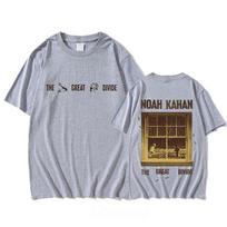 Noah Kahan T-Shirt 100% Cotton Short Sleeve Round Neck Tees Women Men Casual Fashion Streetwear Graphic Printing Tops Summer XS pilka spalva