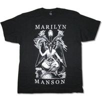 Marilyn Manson Didesnis už Šėtoną Bafometas Elifas Juodas Marškinėlis (L) XXXXL juoda