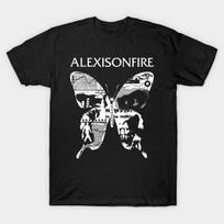 Men Black Print T-shirt Alexisonfire Band No-Cut Transfer Paper Print Cotton Tshirt 4XL juoda