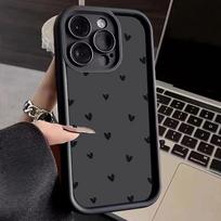 Phone Case For iPhone 16 15 13 14 Pro Max 15 11 12 14 Pro 7 8 Plus XR X XS Max SE Love Heart Print Matte Soft Shockproof Cover For iPhone 13